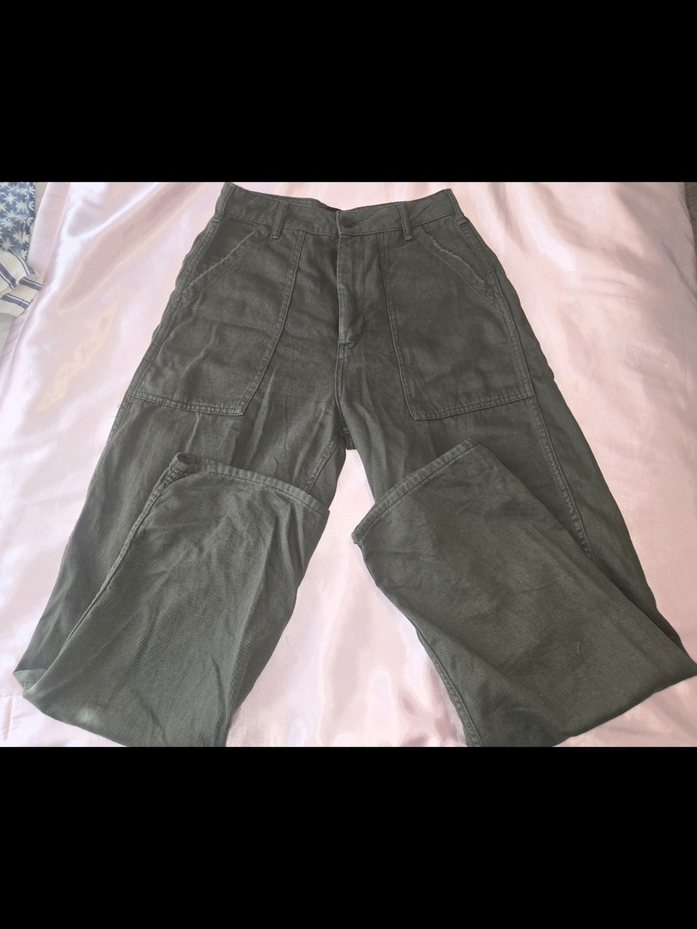 TOPSHOP green Cargo Pants